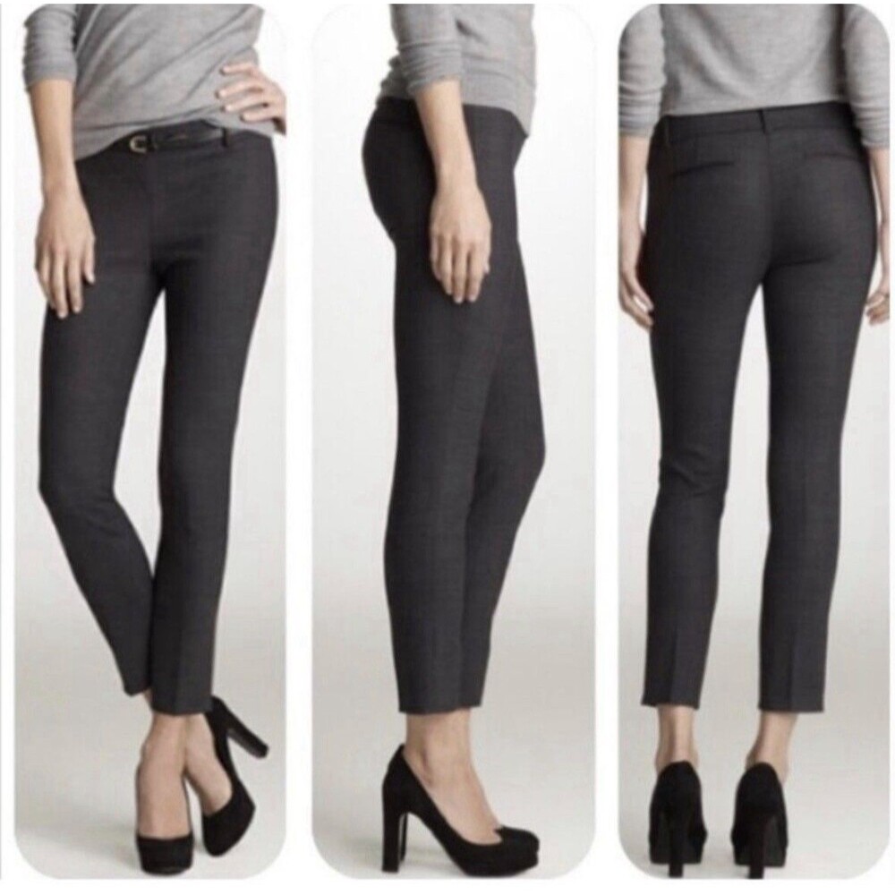J Crew Dark Gray Cropped Minnie Pant Size 0